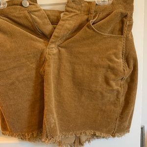Corduroy Tan Mini Skirt